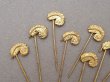 画像2: 1900年頃 アンティーク フェザーのエパングル ゴールド 10ピースのセット (2)