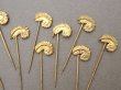 画像3: 1900年頃 アンティーク フェザーのエパングル ゴールド 10ピースのセット (3)
