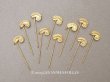 画像1: 1900年頃 アンティーク フェザーのエパングル ゴールド 10ピースのセット (1)