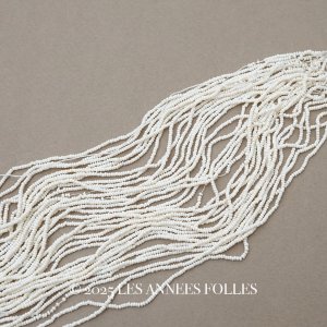 画像: アンティーク シードビーズ エクリュ 生成り 1cm=11粒 83g キャビアビーズ マイクロビーズ