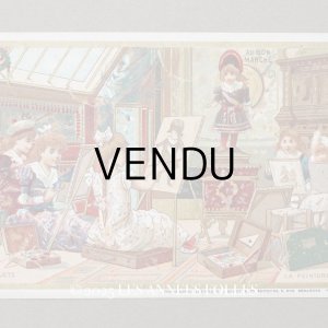 画像: アンティーク クロモ 少女とドールの絵画の時間 JOUETS LA PEINTURE -AU BON MARCHE-