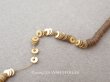 画像1: アンティーク ゼラチン製 スパンコール 3mm シャンパンゴールド (1)