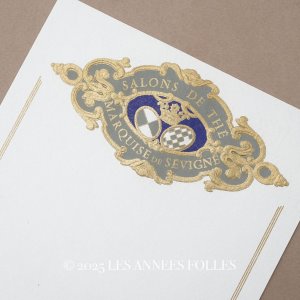 画像: 未使用 アンティーク【マルキーズ・ ドゥ・セヴィニエ】ティーサロンのカード SALONS DE THE MARQUISE DE SEVIGNE 