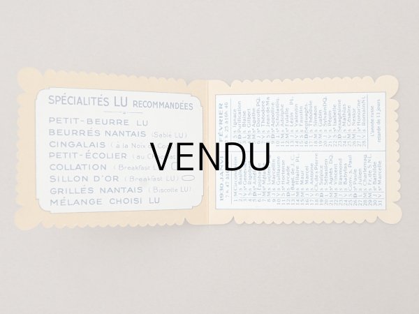 画像3: 1930年 アンティーク『LU』カレンダー PETIT BEURRE NANTES - LEFEVRE-UTILE - (3)