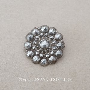 画像: 19世紀初頭 アンティーク カットスチールボタン 2.4cm