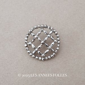 画像: 19世紀初頭 アンティーク カットスチールボタン 2.6cm