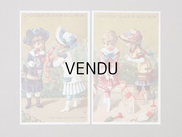 画像2: ＊蚤の市セット＊ アンティーク クロモ 全6点セット - CHOCOLAT GUERIN -BOUTRON - (2)