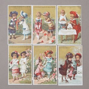 画像: ＊蚤の市セット＊ アンティーク クロモ 全6点セット - CHOCOLAT GUERIN -BOUTRON -
