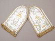 画像2: 19世紀末 アンティーク リボン刺繍 教会の装飾 聖杯のカバー  (2)