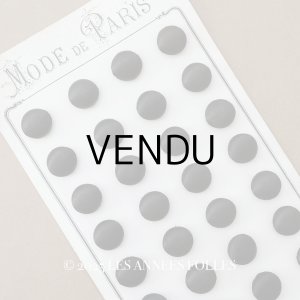 画像: ＊蚤の市＊アンティーク  シルク製 くるみボタン 16mm  36ピース 黒