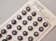 画像2: アンティーク シルクサテンのくるみボタン 薔薇のハンドペイント 10mm 黒 6ピースのセット (2)