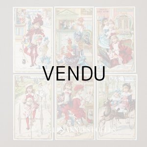 画像: ＊蚤の市セット＊ アンティーク クロモ 全6点セット - CHOCOLAT GUERIN -BOUTRON -