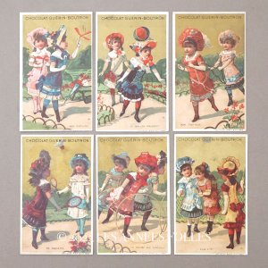 画像: ＊蚤の市セット＊ アンティーク クロモ 全6点セット - CHOCOLAT GUERIN -BOUTRON -