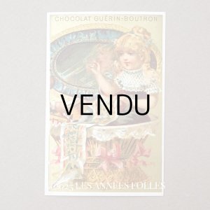 画像: アンティーク クロモ 少女と裁縫箱  PANIER A OUVRAGE  - CHOCOLAT GUERIN-BOUTRIN -