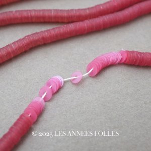 画像: アンティーク ゼラチン製 スパンコール 赤紫 4mm 
