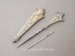 画像1: 19世紀末 アンティーク ヴェルメイユ製  薔薇模様 ニードルケース&目打ち＆紐通しのセット (1)