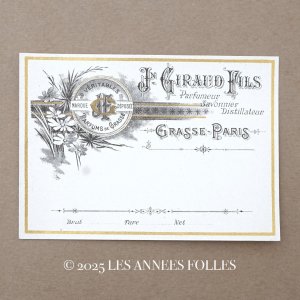 画像: アンティーク プライスラベル パフュームラベル - JN.GIRAUD FILS -