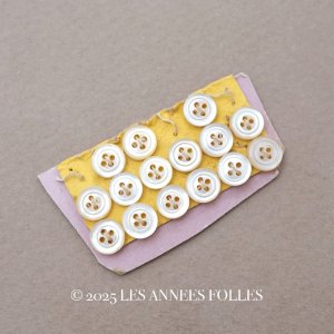 画像: アンティーク マザーオブパール製 ドール用 極小 ボタン 7mm 15ピース シェルボタン 