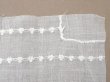 画像6: ＊蚤の市＊アンティーク  コットンオーガンジー リーフ柄の刺繍入り ファブリック 0.9m 18cm幅 (6)