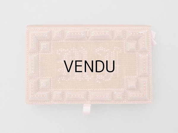 画像2: 19世紀 アンティーク 未使用 ピンクの手帳 イニシャル入り JF MJ  (2)