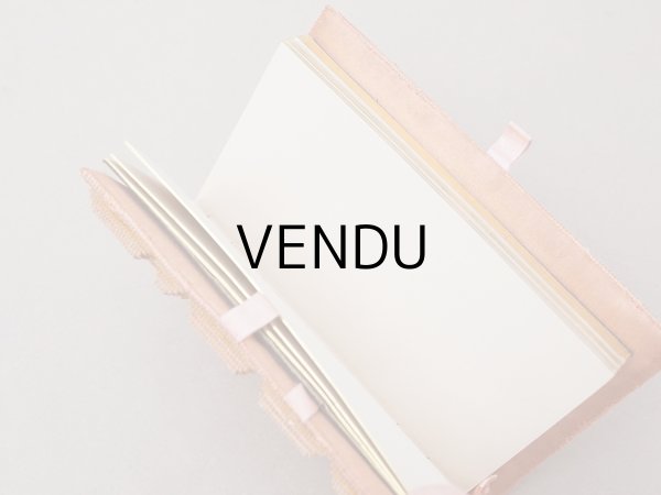 画像9: 19世紀 アンティーク 未使用 ピンクの手帳 イニシャル入り JF MJ  (9)