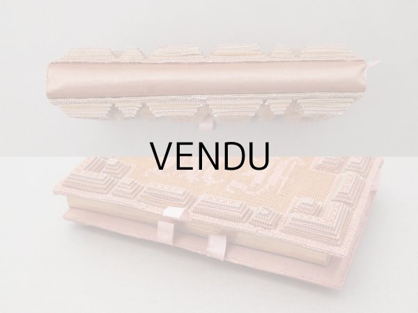 画像6: 19世紀 アンティーク 未使用 ピンクの手帳 イニシャル入り JF MJ  (6)