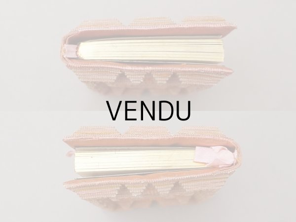 画像7: 19世紀 アンティーク 未使用 ピンクの手帳 イニシャル入り JF MJ  (7)