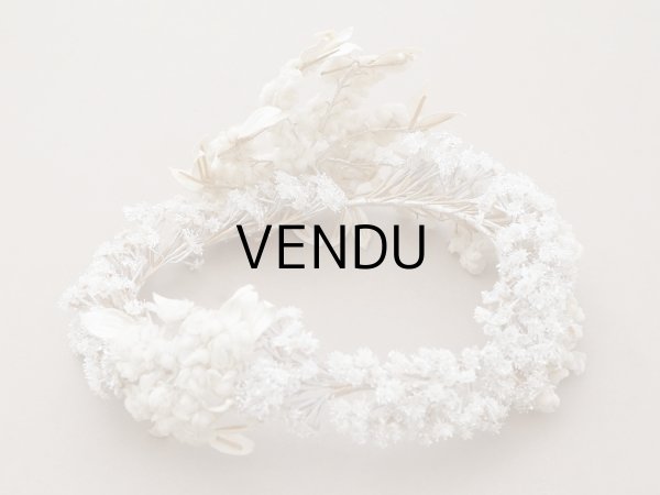 画像4: 19世紀末 アンティーク 薔薇の花冠 コットンオーガンジー ティアラ (4)