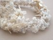 画像16: 19世紀末 アンティーク 薔薇の花冠 コットンオーガンジー ティアラ (16)