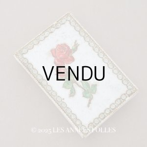 画像: *蚤の市*19世紀 アンティーク レースペーパー付き 紙箱 薔薇