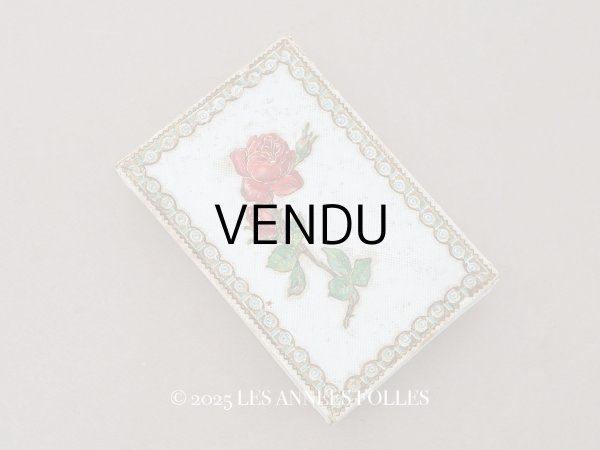 画像1: ＊蚤の市＊19世紀 アンティーク レースペーパー付き 紙箱 薔薇 (1)