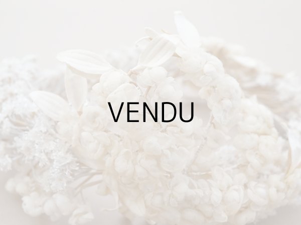 画像15: 19世紀末 アンティーク 薔薇の花冠 コットンオーガンジー ティアラ (15)