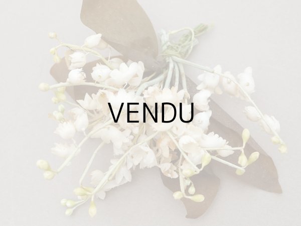 画像2: ＊蚤の市＊アンティーク 鈴蘭の布花 (2)