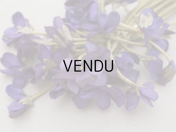 画像6: アンティーク 菫の布花 シルク製 42輪 (6)