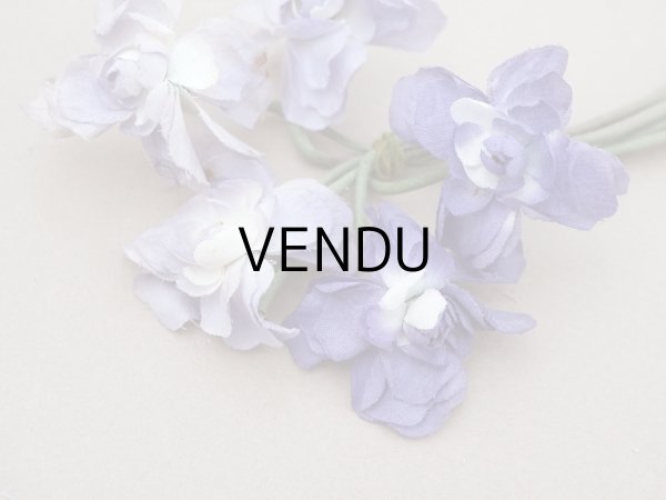 画像2: アンティーク シルク製 菫の布花 パルマ菫  (2)