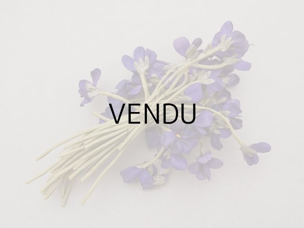 画像4: アンティーク 菫の布花 シルク製 42輪 (4)