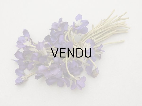 画像3: アンティーク 菫の布花 シルク製 42輪 (3)