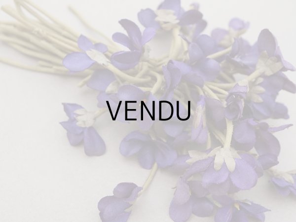 画像5: アンティーク 菫の布花 シルク製 42輪 (5)