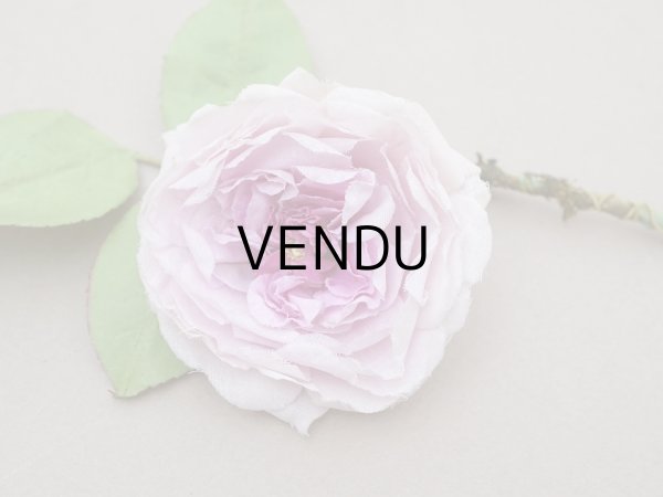 画像3: アンティーク ライラックピンクの薔薇の布花 クウォーターロゼット咲き (3)