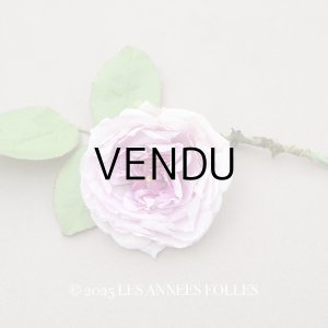 画像: アンティーク ライラックピンクの薔薇の布花 クウォーターロゼット咲き