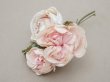 画像3: アンティーク パウダーピンクの薔薇の布花 クウォーターロゼット咲き (3)