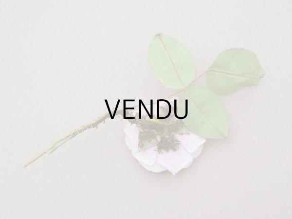 画像4: アンティーク ライラックピンクの薔薇の布花 クウォーターロゼット咲き (4)