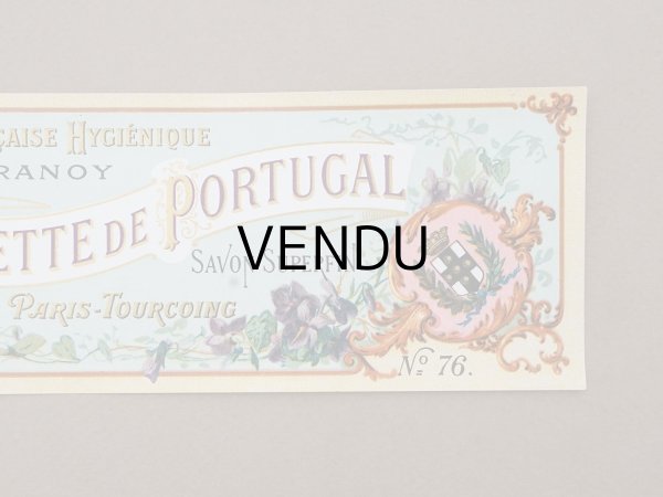 画像3: アンティーク ソープラベル 菫 SAVON SUPERFIN VIOLETTE DE PORTUGAL- PAUL TRANOY - (3)