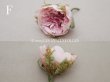 画像8: アンティーク 小さな薔薇の布花  パウダーピンク ピース売り クウォーターロゼット咲き (8)