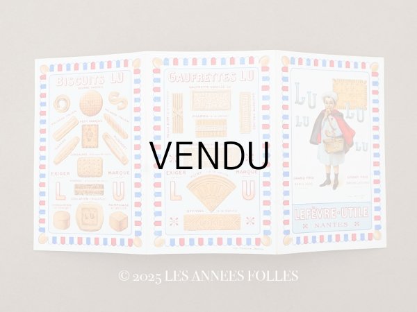 画像1: 1924年 アンティーク『LU』カレンダー付き ビスケットのカタログ- LEFEVRE-UTILE - (1)