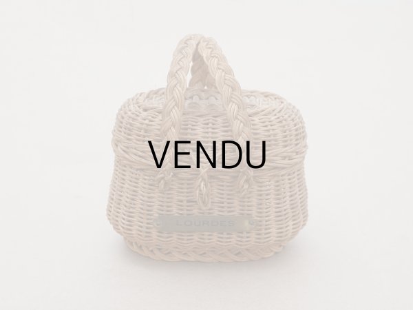 画像2: アンティーク ドール用 パニエ LOURDES ルルドの泉のプレート付 (2)