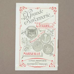 画像: 1910年 アンティーク 猫のマークのサヴォネリー カレンダー付き手帳 SAVON LE CHAT - C.FERRIER&CIE.MARSEILLE -