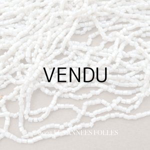 画像: アンティーク シードビーズ グレイッシュホワイト ガラスビーズ