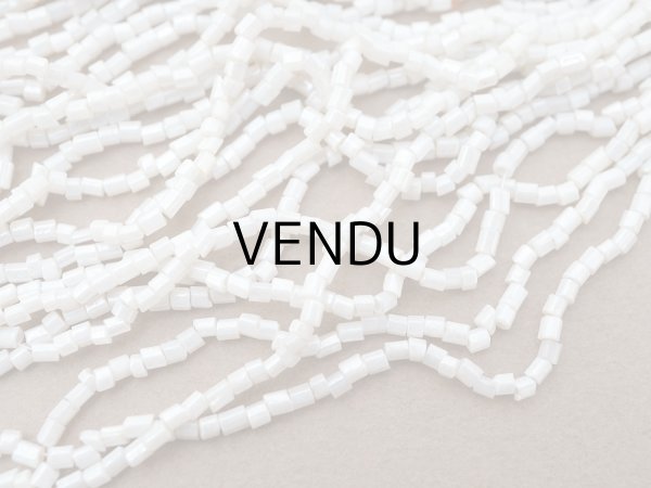 画像7: アンティーク シードビーズ グレイッシュホワイト ガラスビーズ  (7)