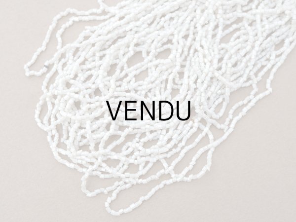 画像5: アンティーク シードビーズ グレイッシュホワイト ガラスビーズ  (5)